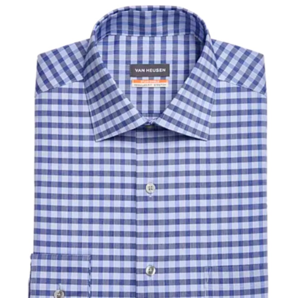Men's Van Heusen Slim-Fit Stain Shield Spread-Collar Dress Shirt, NWT
